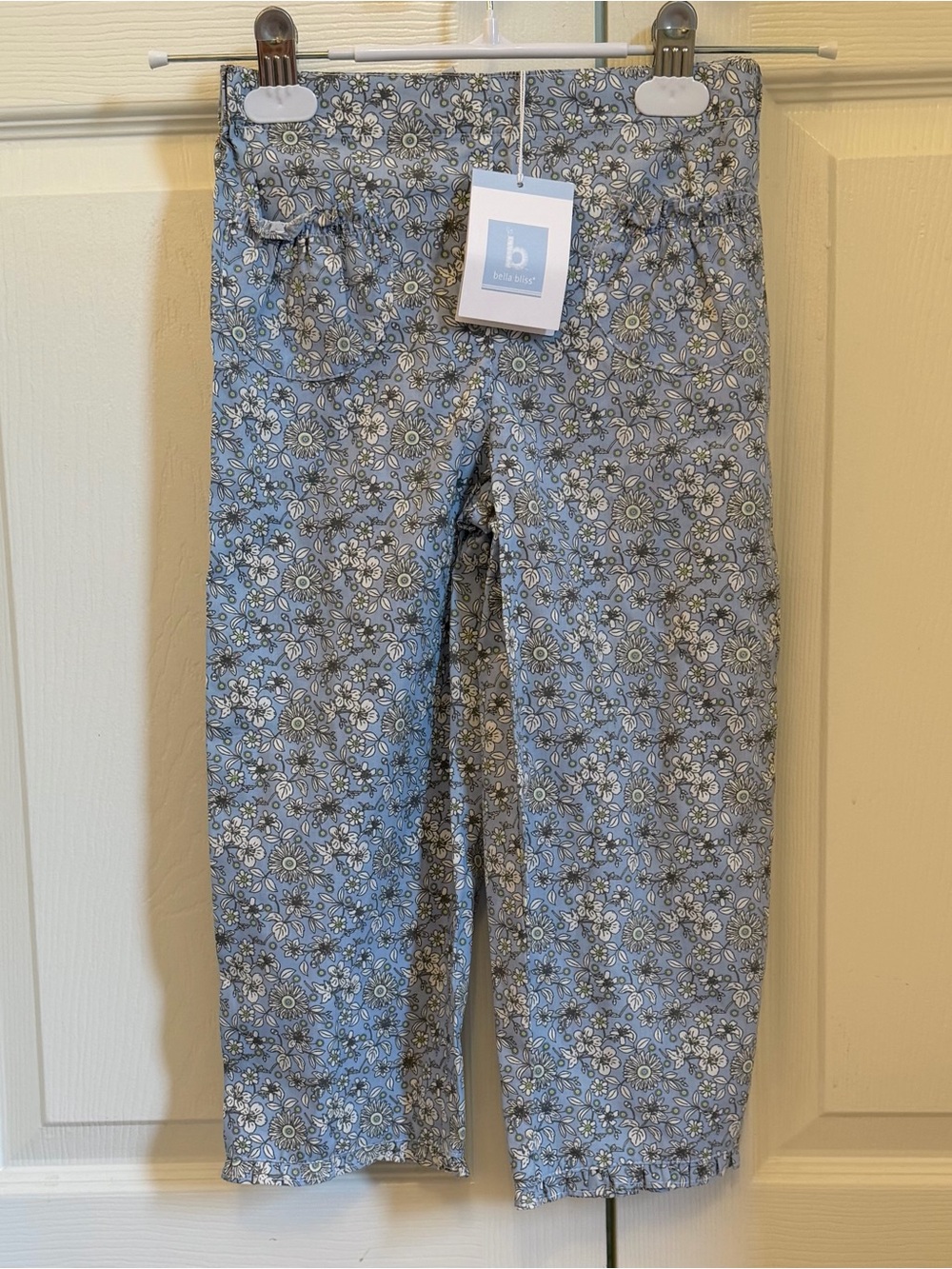 NWT Bella Bliss girls Blue Floral Pull-On Pants size 6x